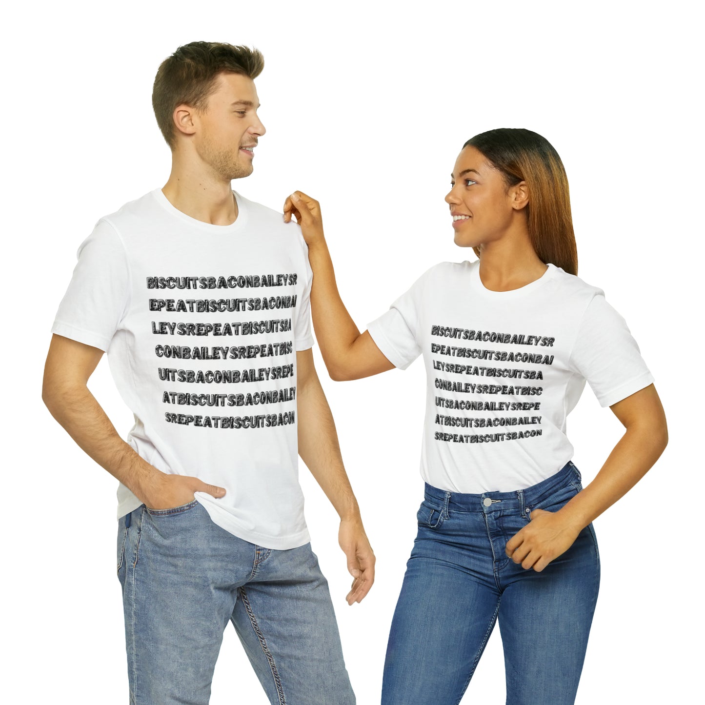 Biscuits Bacon Baileys Repeat Unisex Jersey Short Sleeve Tee