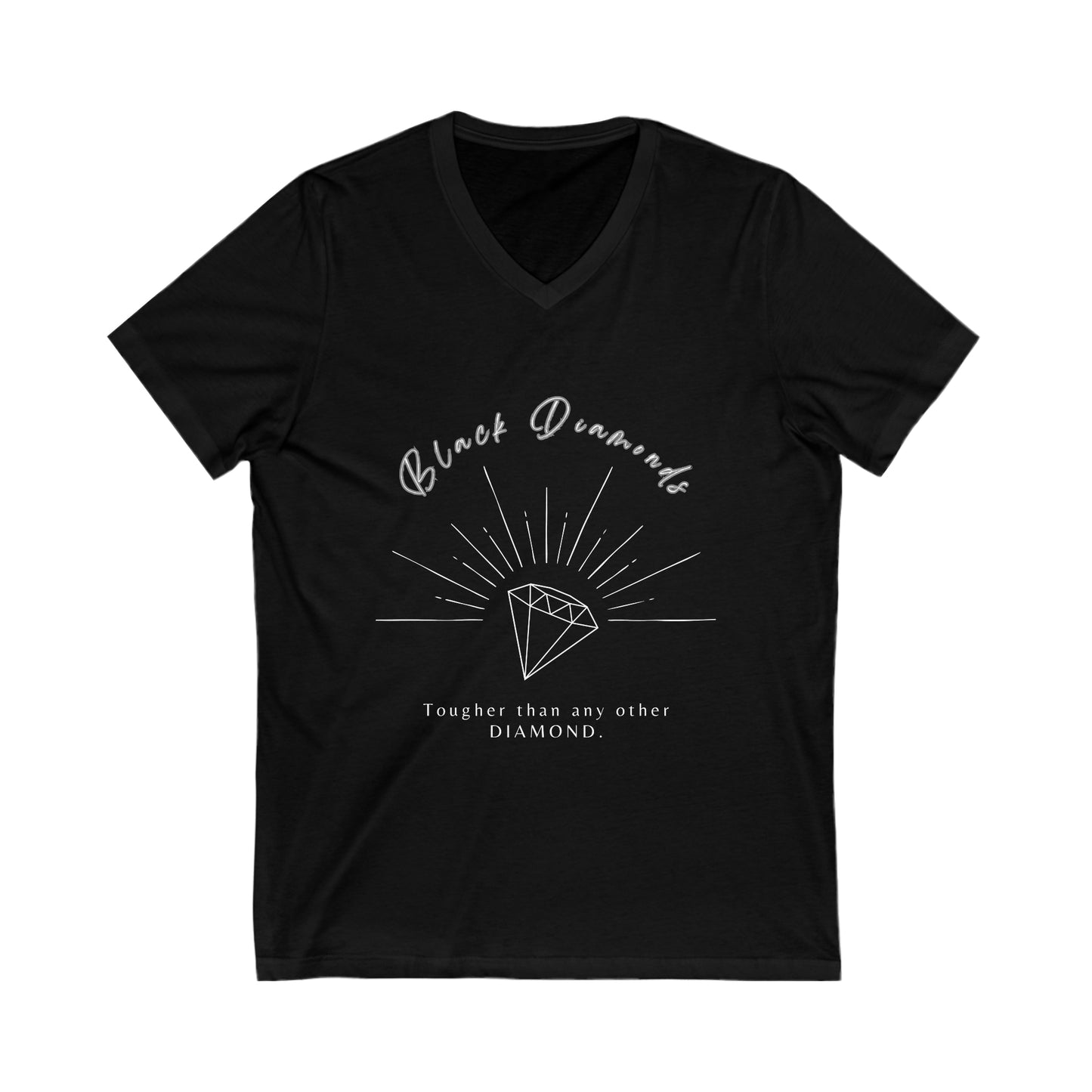Black Diamonds V-Neck Tee
