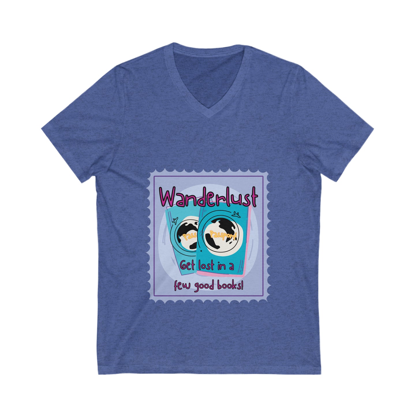 Get Lost Wanderlust Unisex Jersey Short Sleeve V-Neck Tee