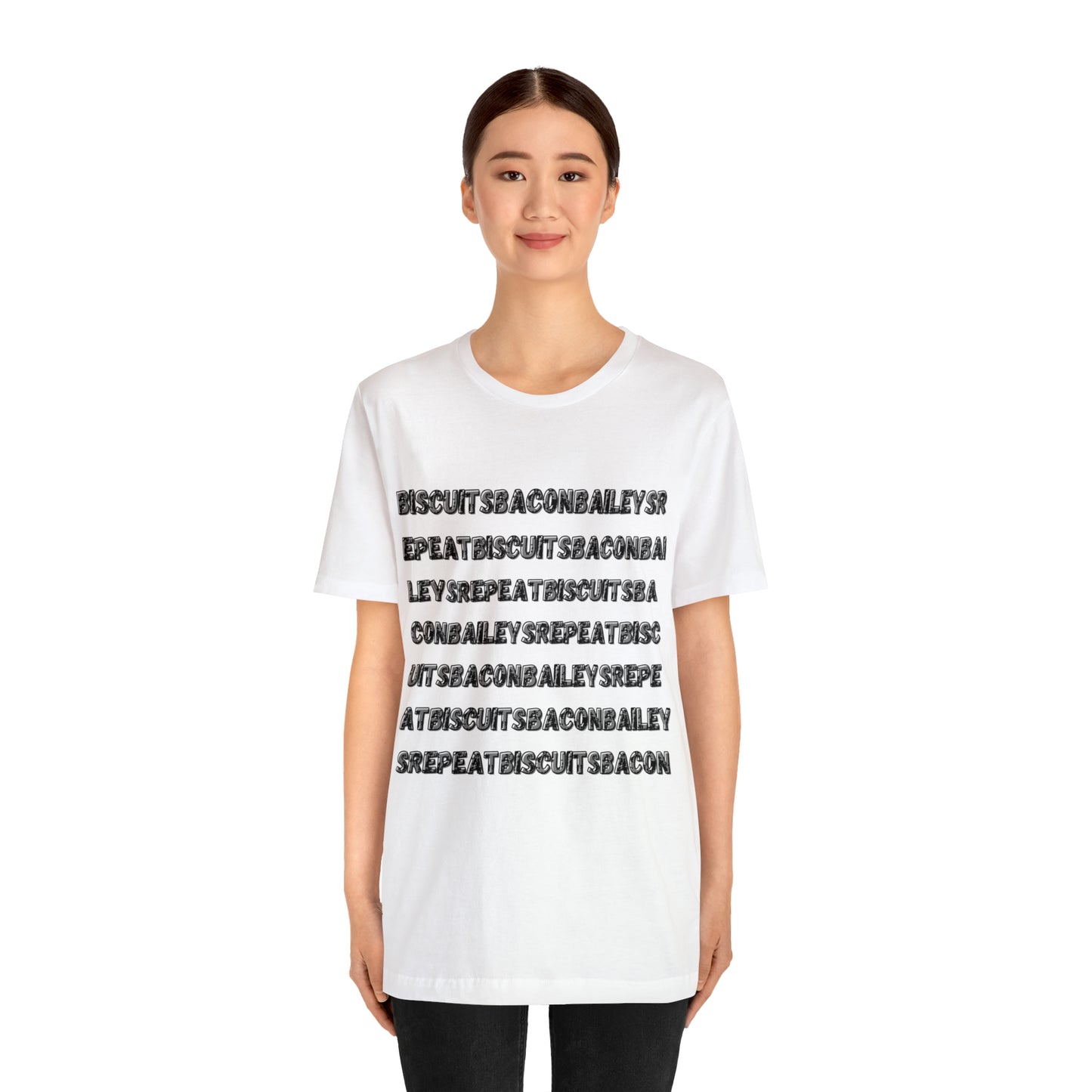 Biscuits Bacon Baileys Repeat Unisex Jersey Short Sleeve Tee