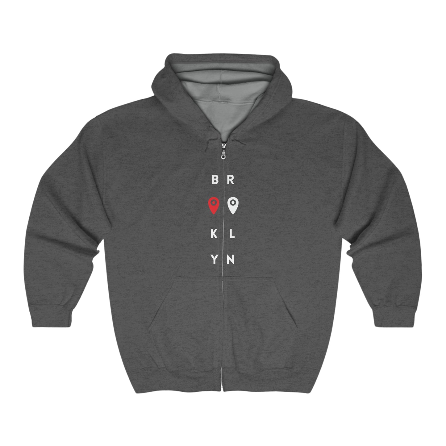 Brooklyn Navigation Pins Unisex Heavy Blend™ Full Zip Hooded Sweatshirt