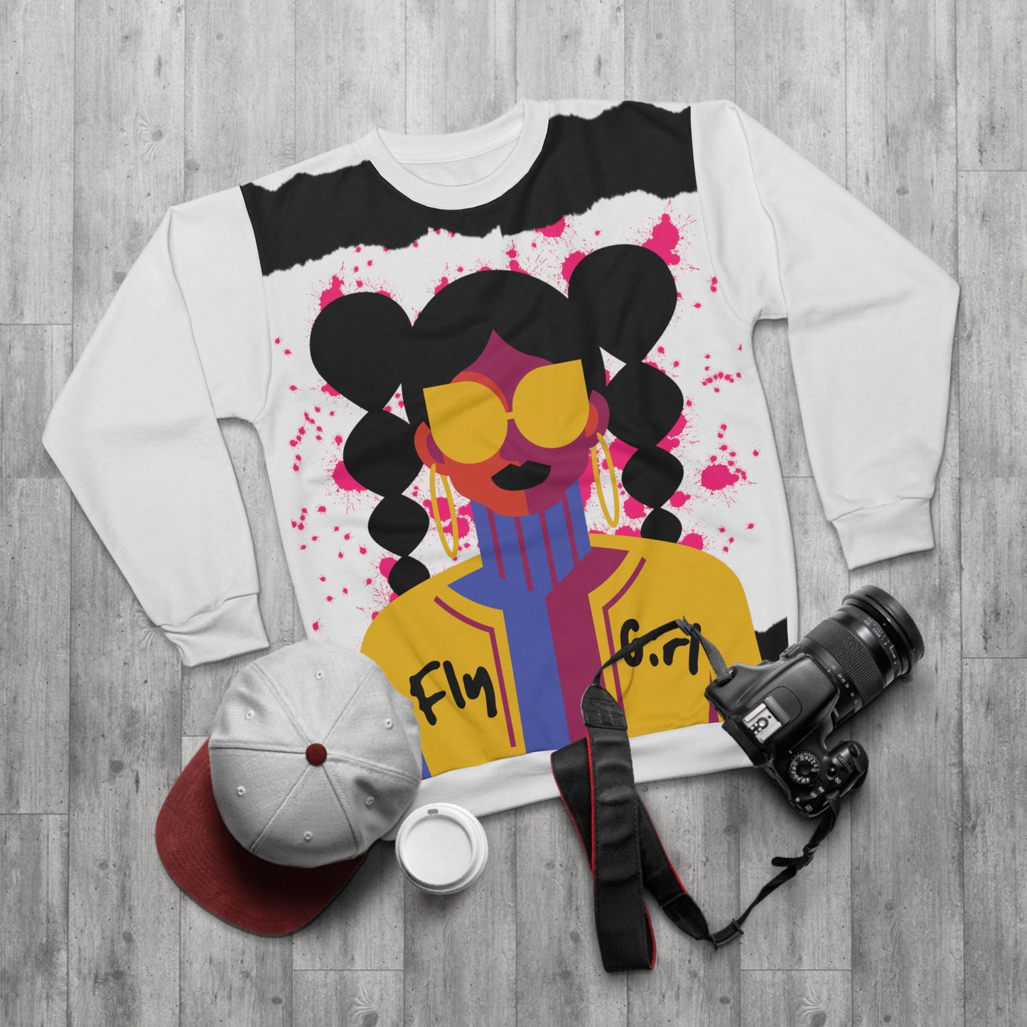 Abstract Fly Girl Unisex Sweatshirt