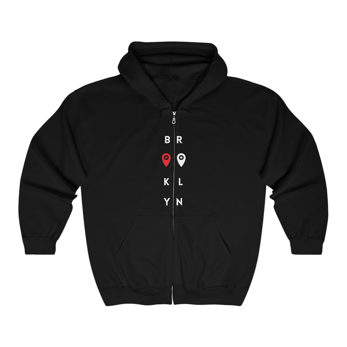 Brooklyn Navigation Pins Unisex Heavy Blend™ Full Zip Hooded Sweatshirt