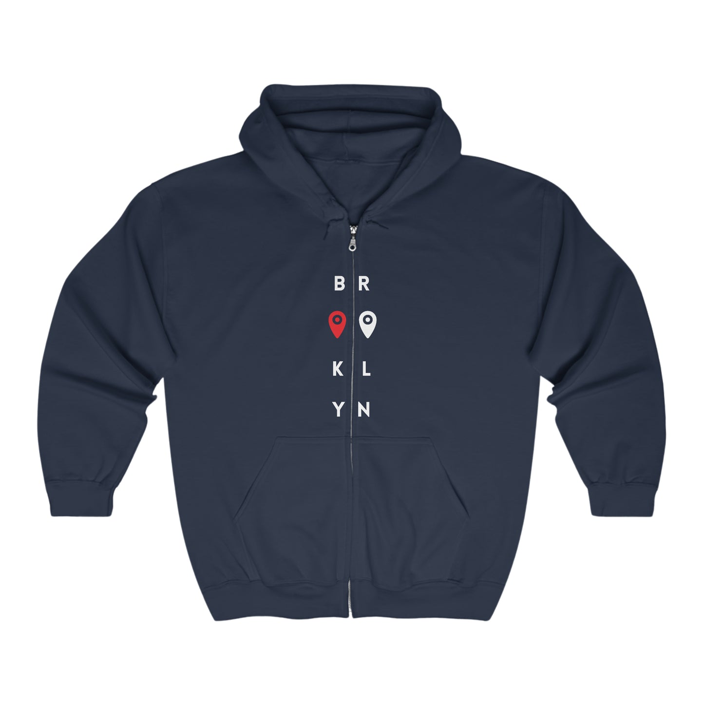 Brooklyn Navigation Pins Unisex Heavy Blend™ Full Zip Hooded Sweatshirt