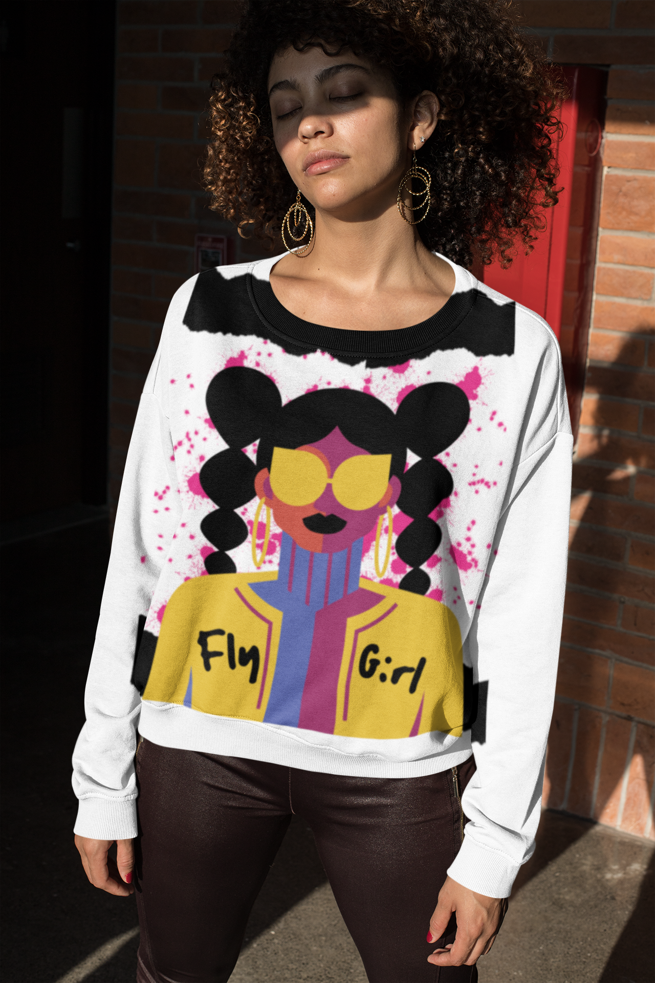 Abstract Fly Girl Unisex Sweatshirt
