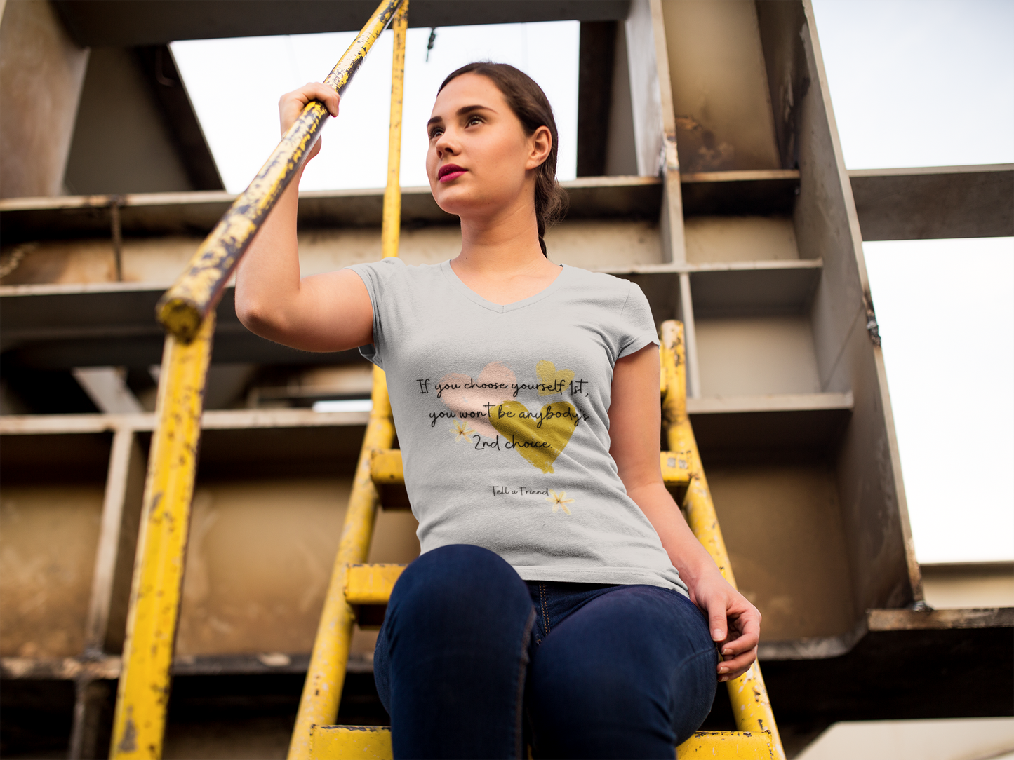 But 1st, You Unisex Jersey Short Sleeve V-Neck Tee