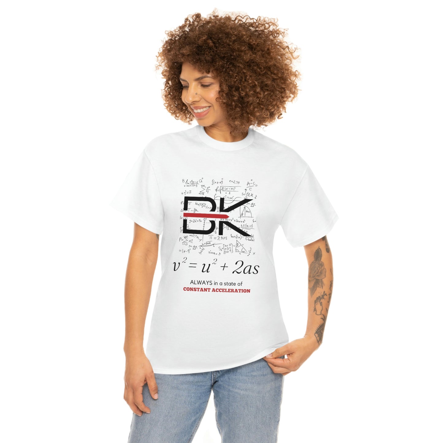 The Equation Constant Acceleration Lte Unisex Heavy Cotton Tee