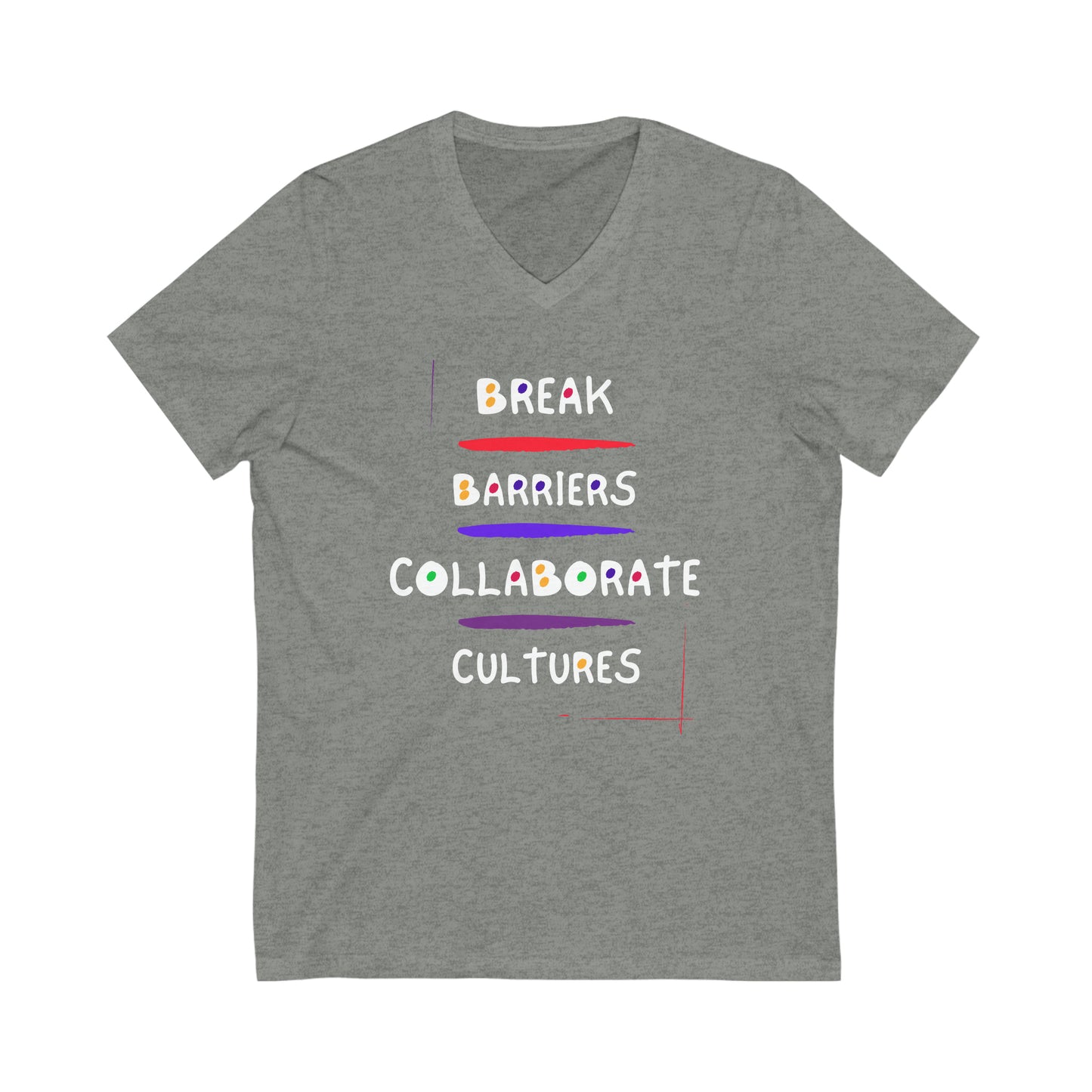 Break Barriers V-Neck Tee