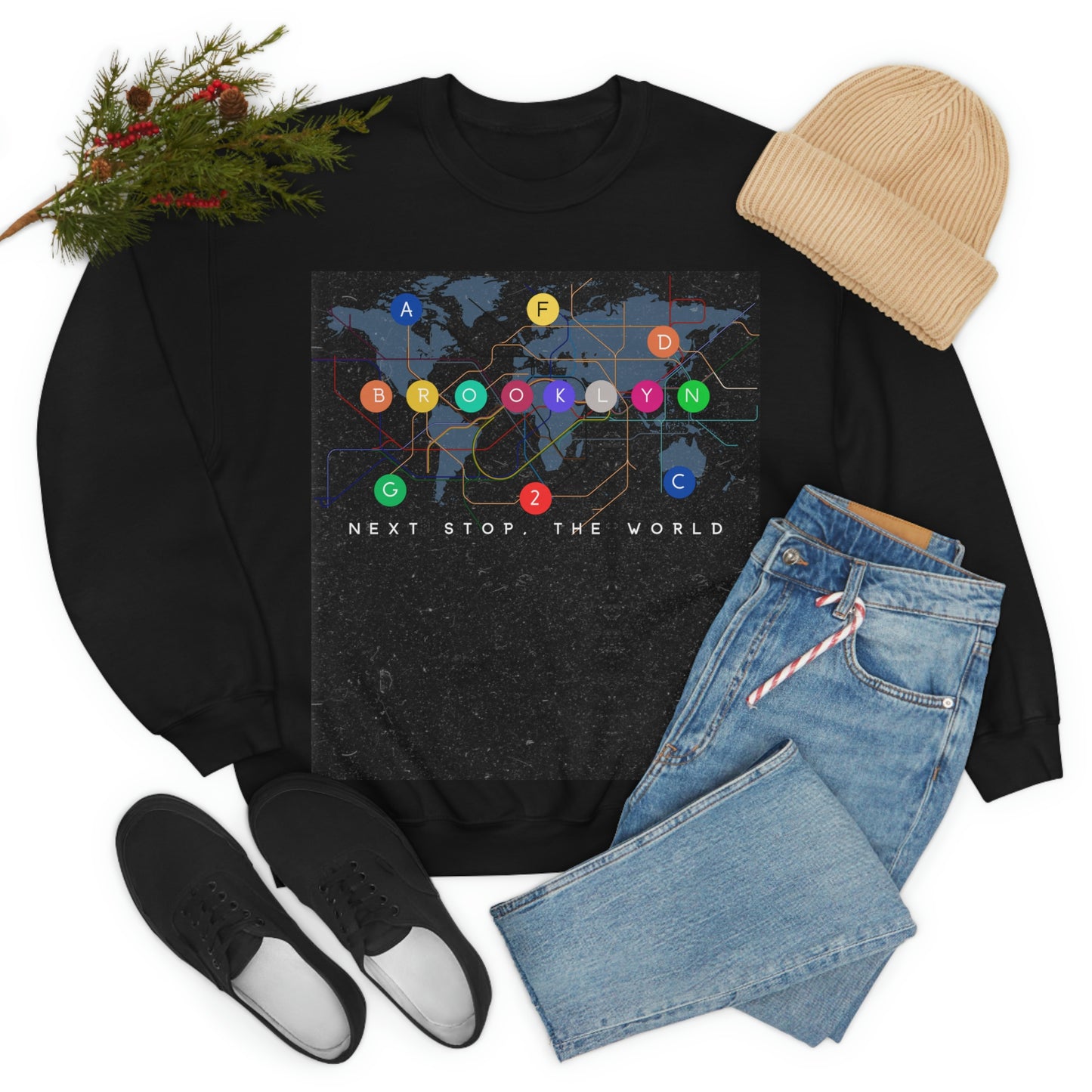 Next Stop, The World Unisex Heavy Blend™ Crewneck Sweatshirt