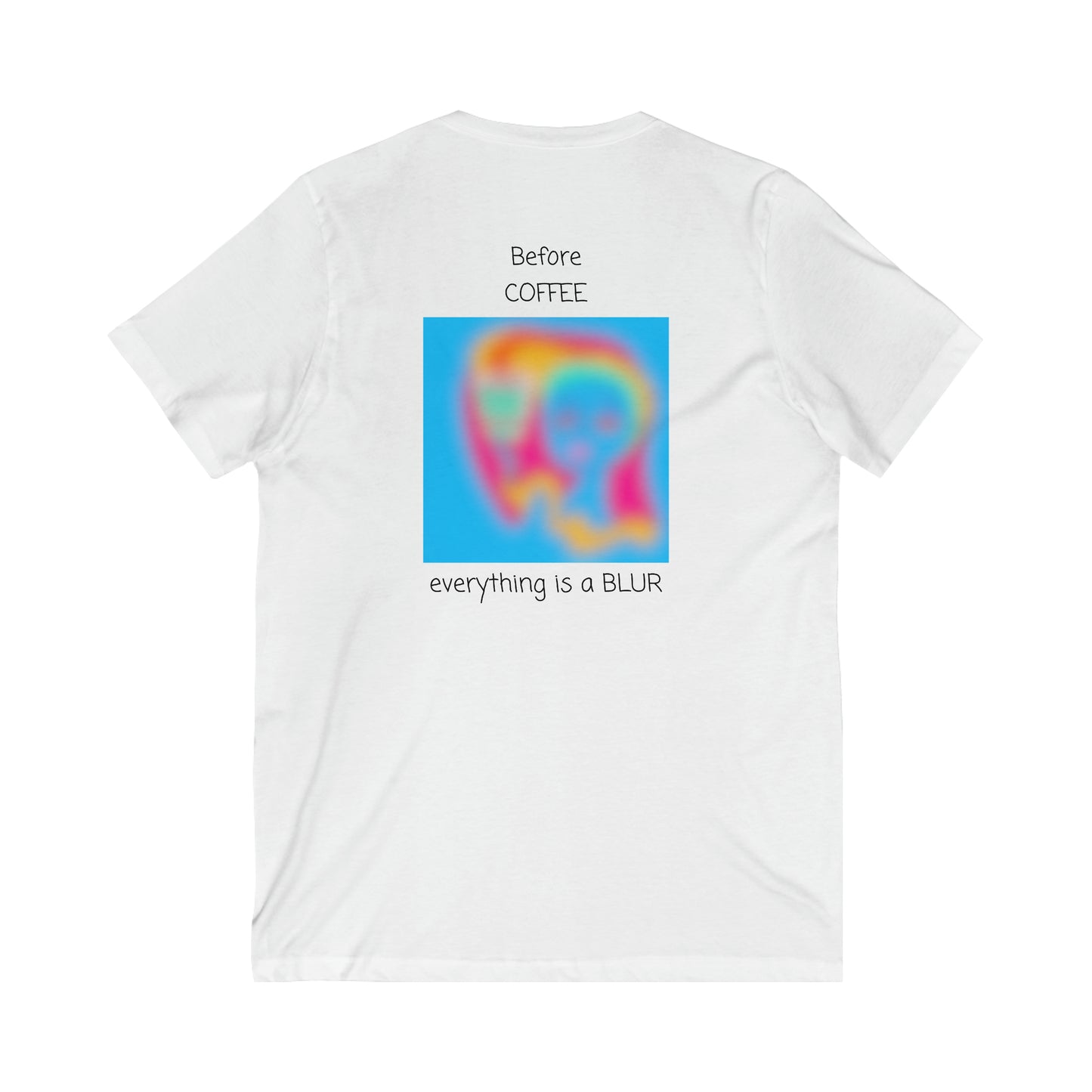 Coffee Before and After Effects Unisex Jersey Short Sleeve V-Neck Tee