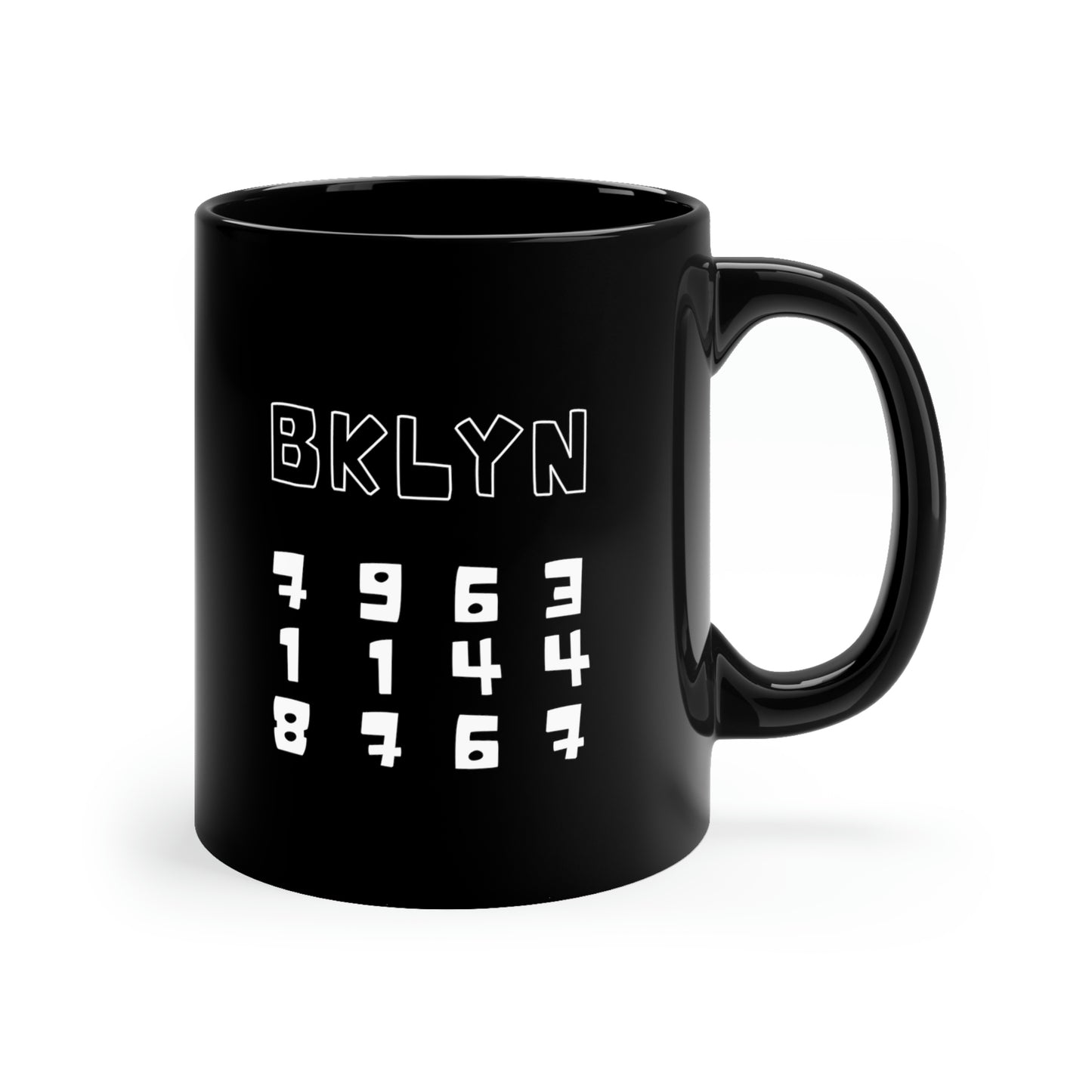 Mug - Brooklyn Area Codes 11oz Black Mug