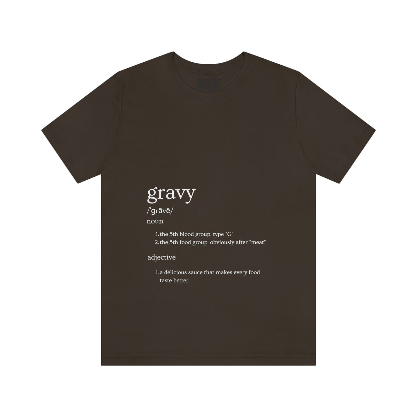 Gravy Unisex Jersey Short Sleeve Tee