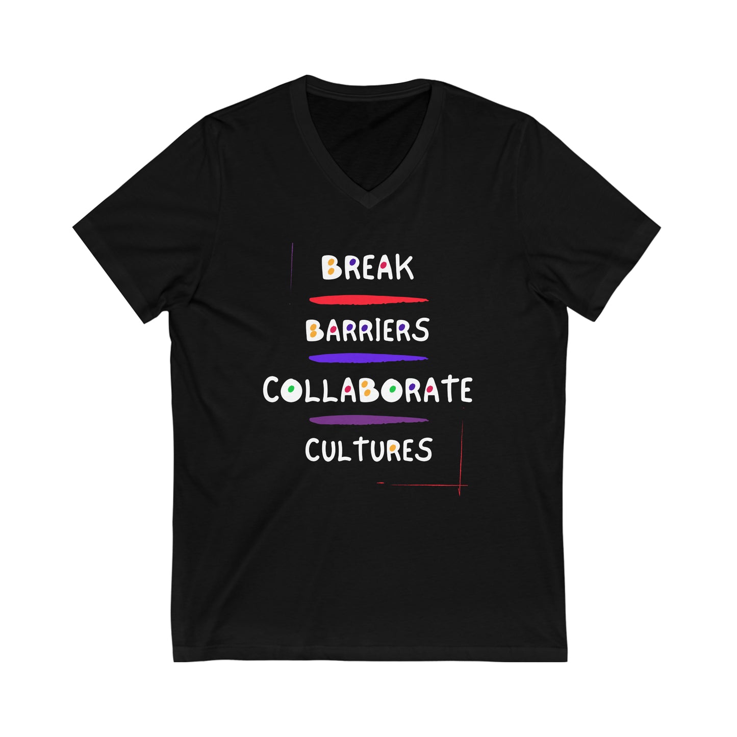 Break Barriers V-Neck Tee
