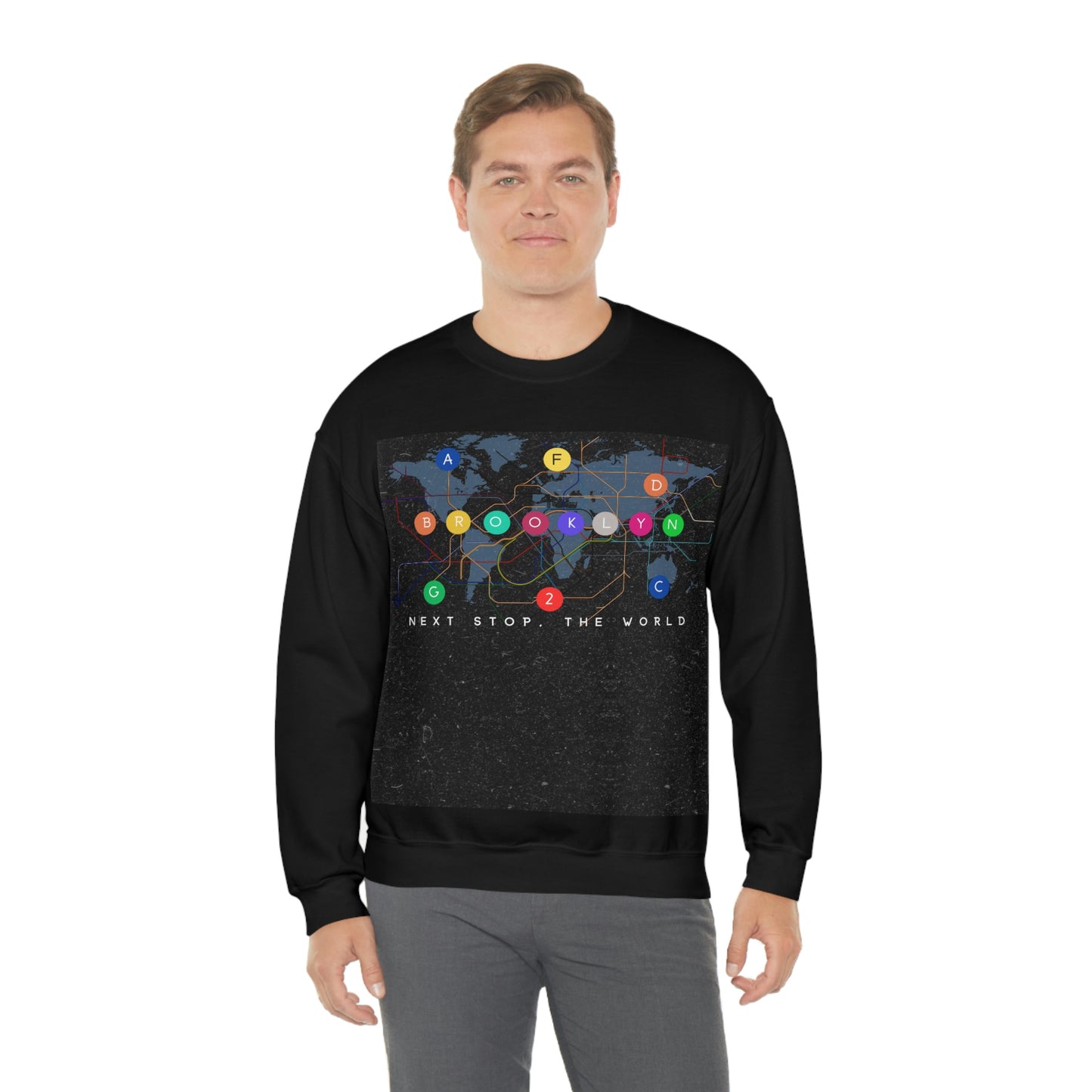 Next Stop, The World Unisex Heavy Blend™ Crewneck Sweatshirt