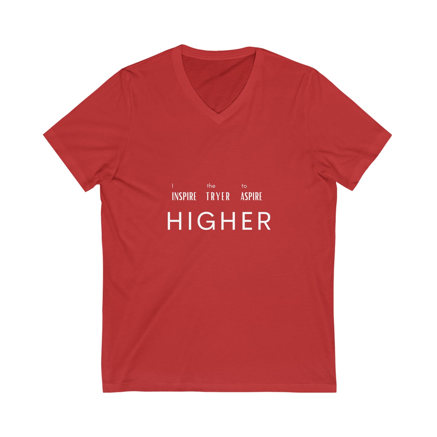 Inspire Higher Unisex Jersey Short Sleeve V-Neck Tee