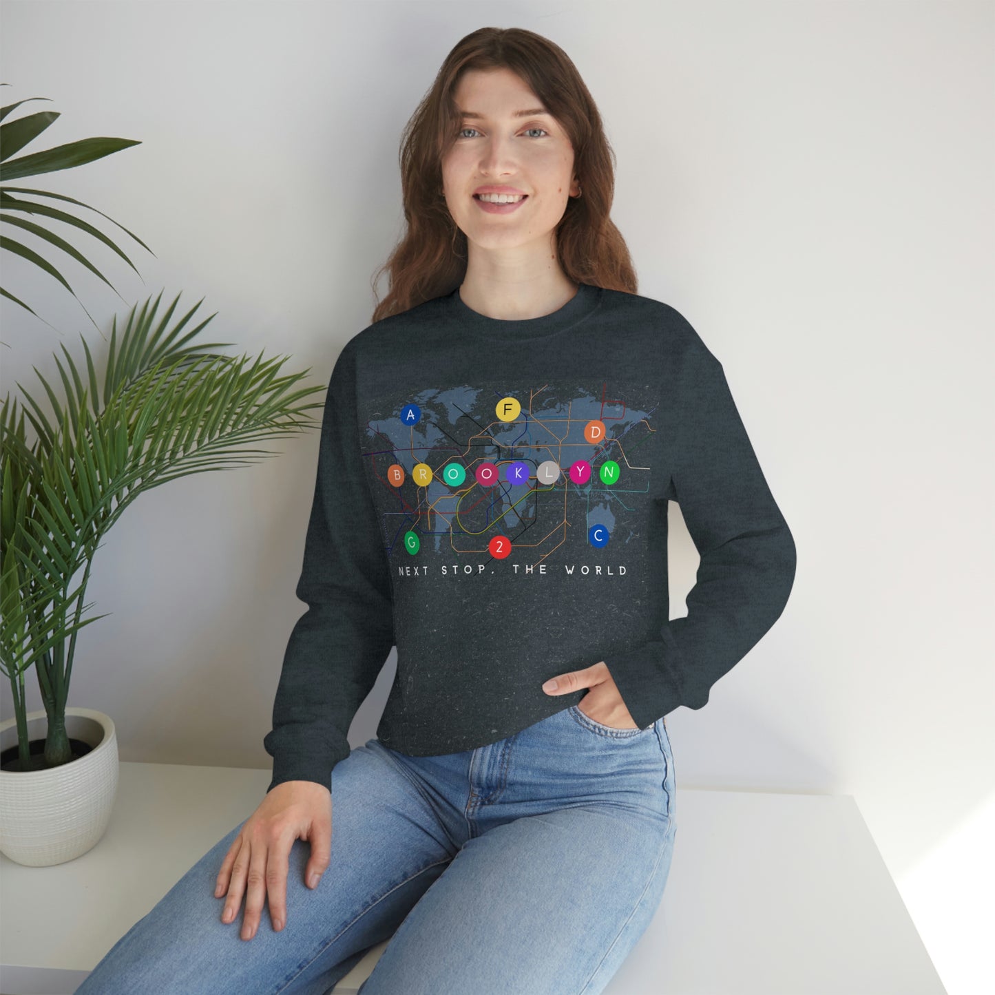 Next Stop, The World Unisex Heavy Blend™ Crewneck Sweatshirt