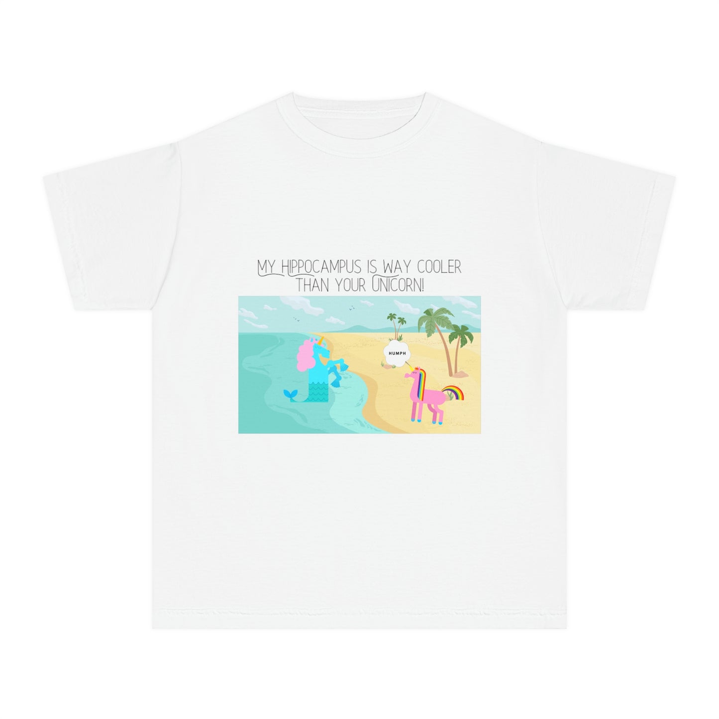 Hippocampus vs Unicorn Youth Midweight Tee