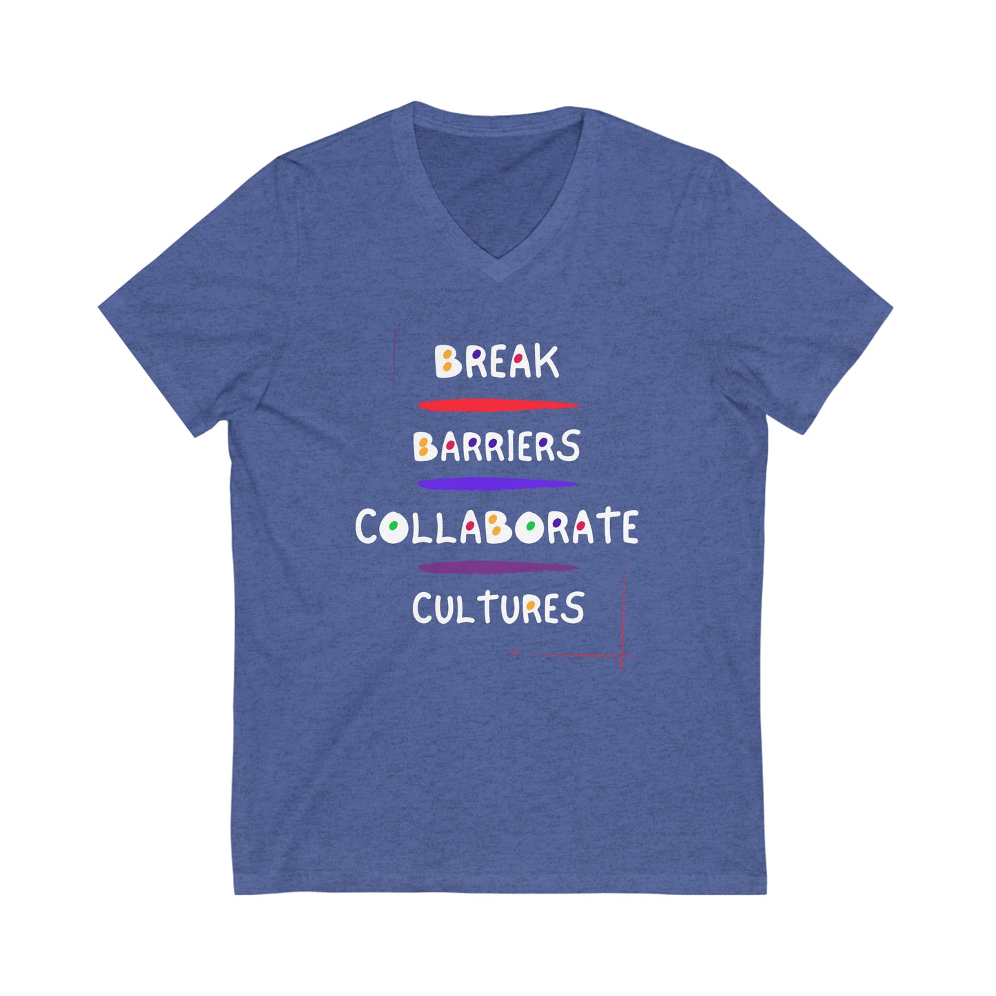 Break Barriers V-Neck Tee