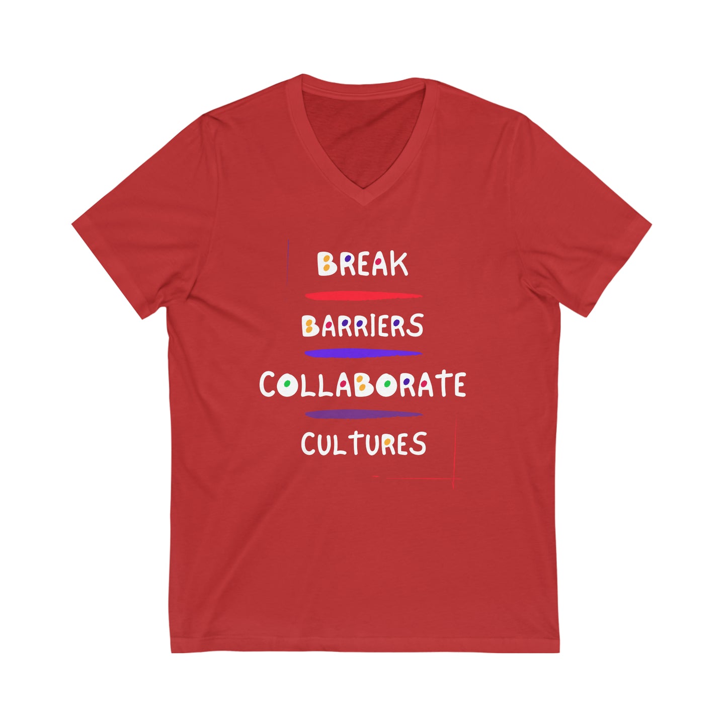 Break Barriers V-Neck Tee