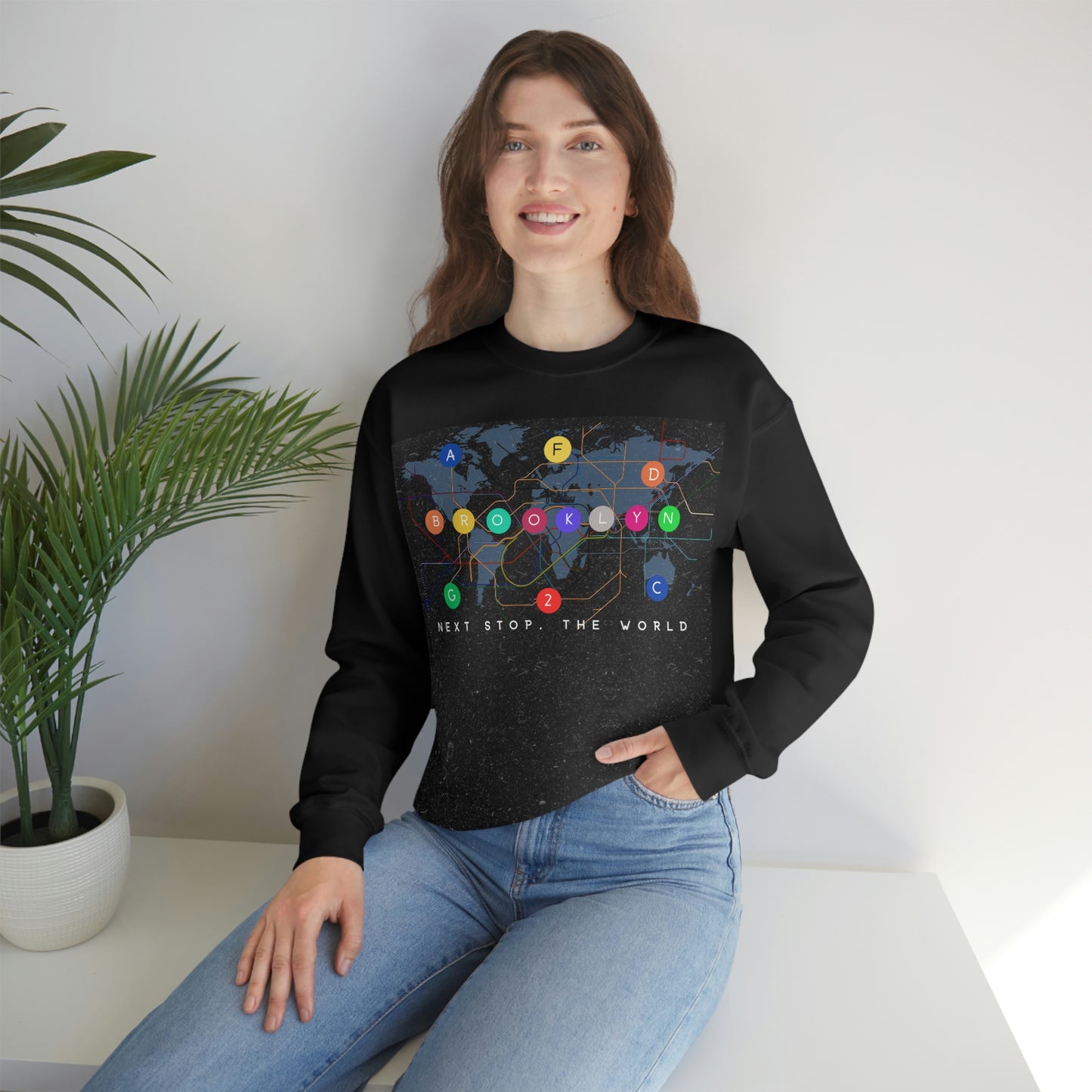 Next Stop, The World Unisex Heavy Blend™ Crewneck Sweatshirt
