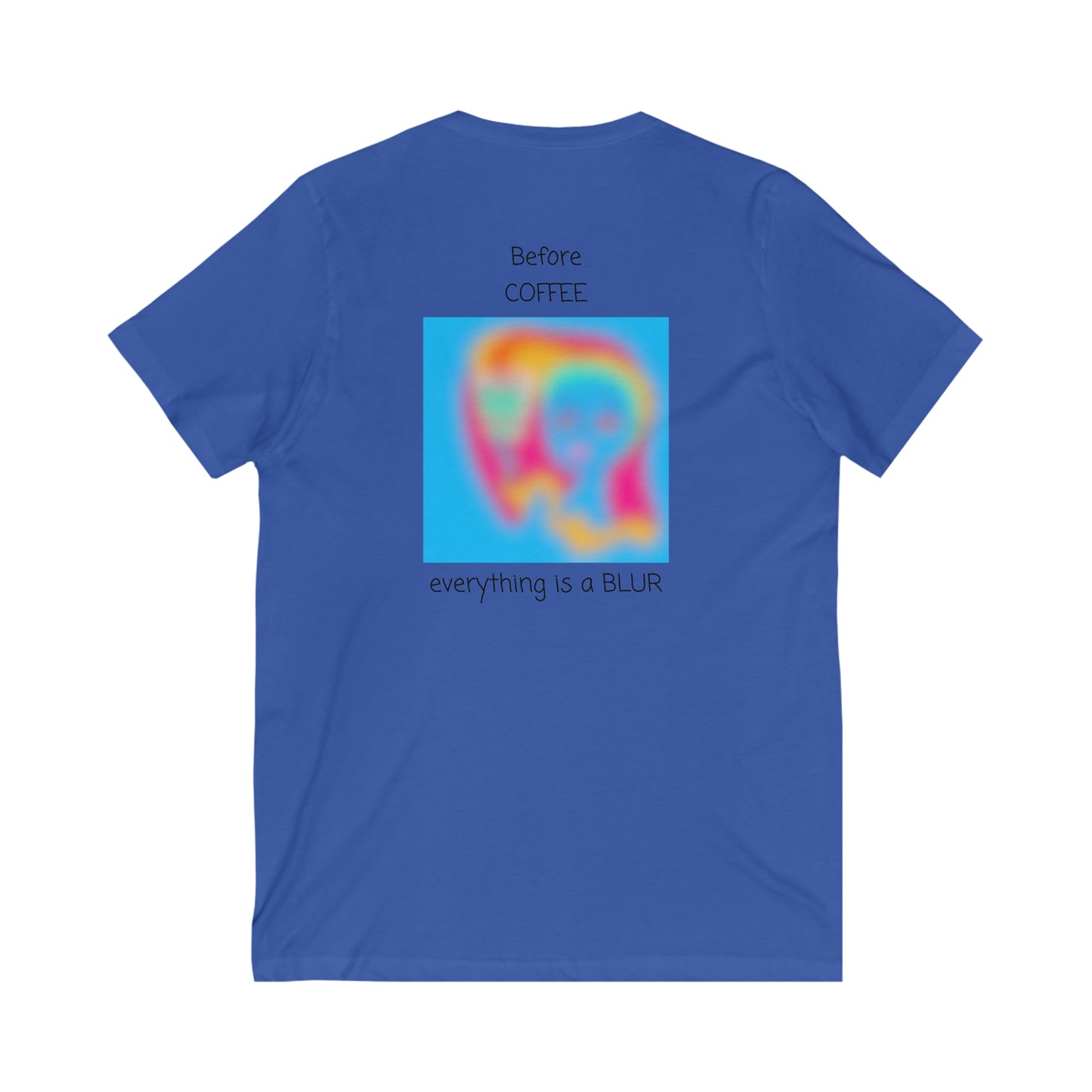 Coffee Before and After Effects Unisex Jersey Short Sleeve V-Neck Tee