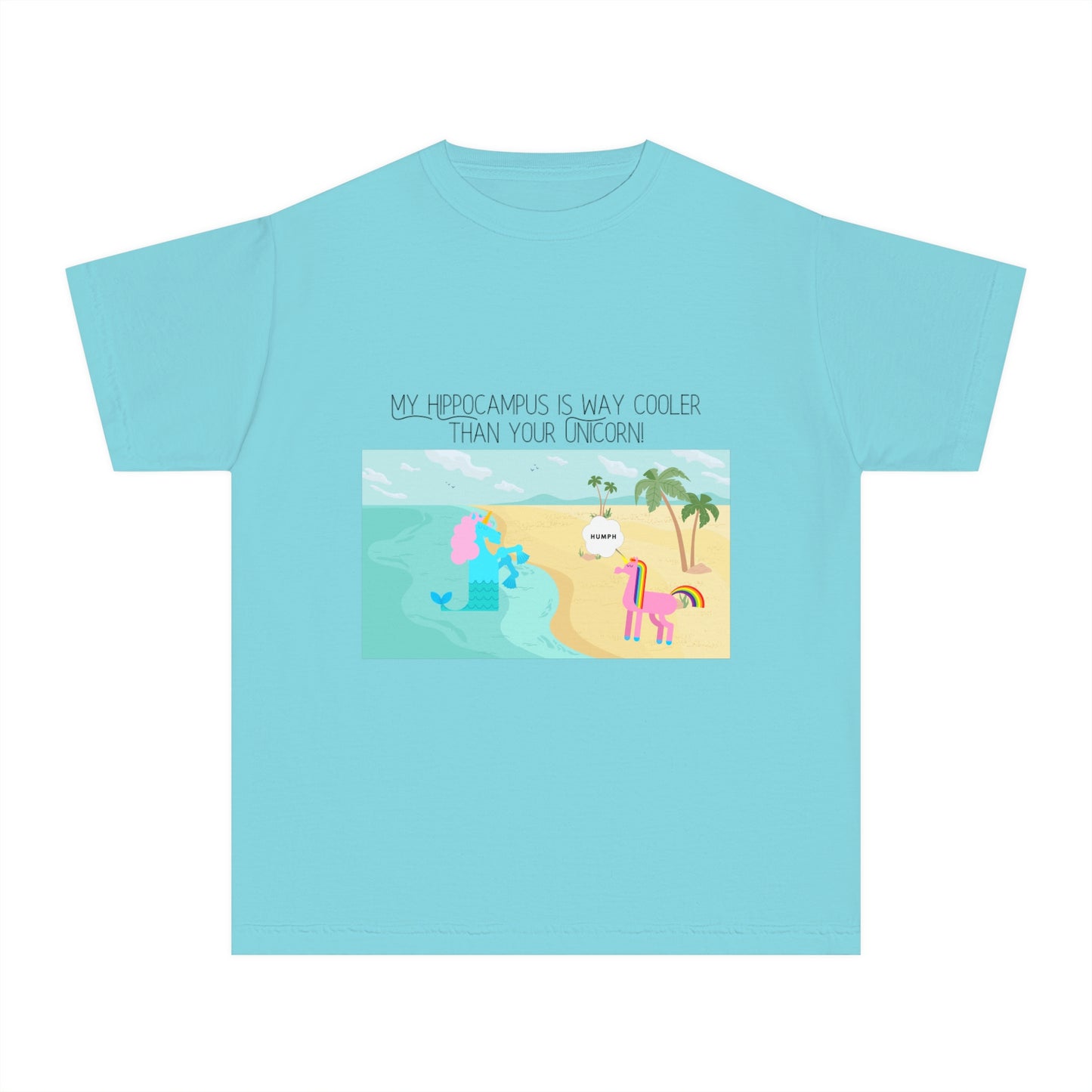 Hippocampus vs Unicorn Youth Midweight Tee
