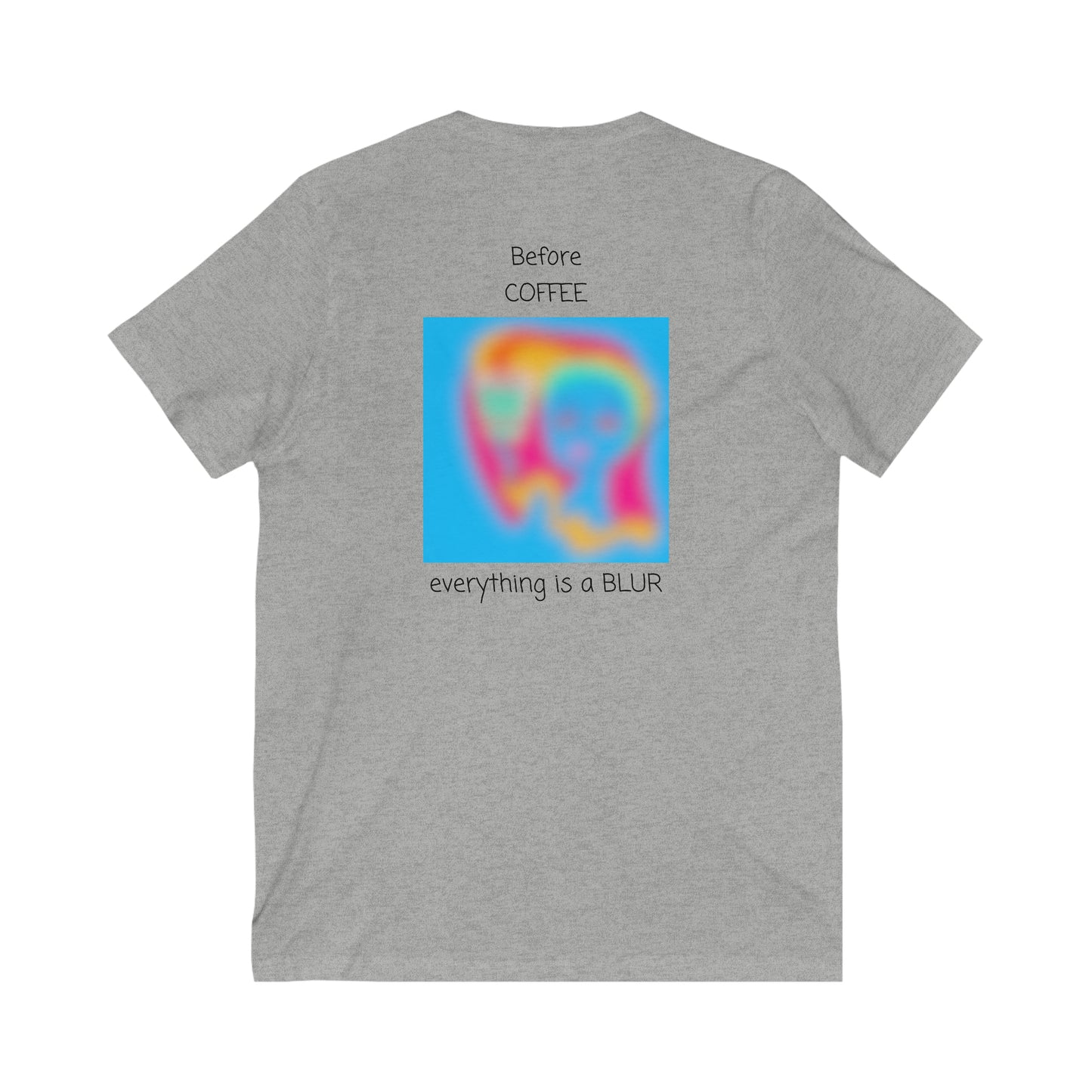 Coffee Before and After Effects Unisex Jersey Short Sleeve V-Neck Tee