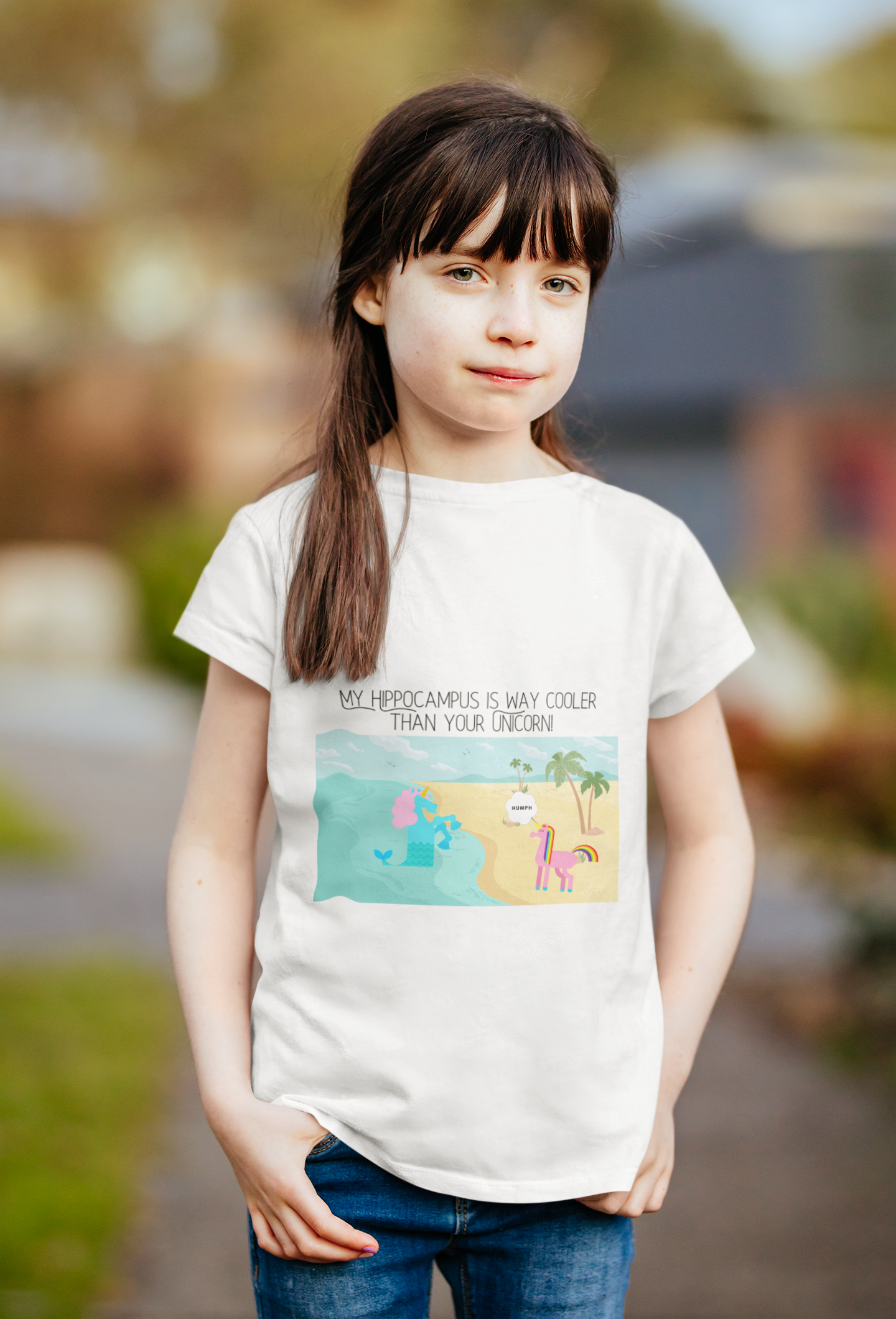 Hippocampus vs Unicorn Youth Midweight Tee
