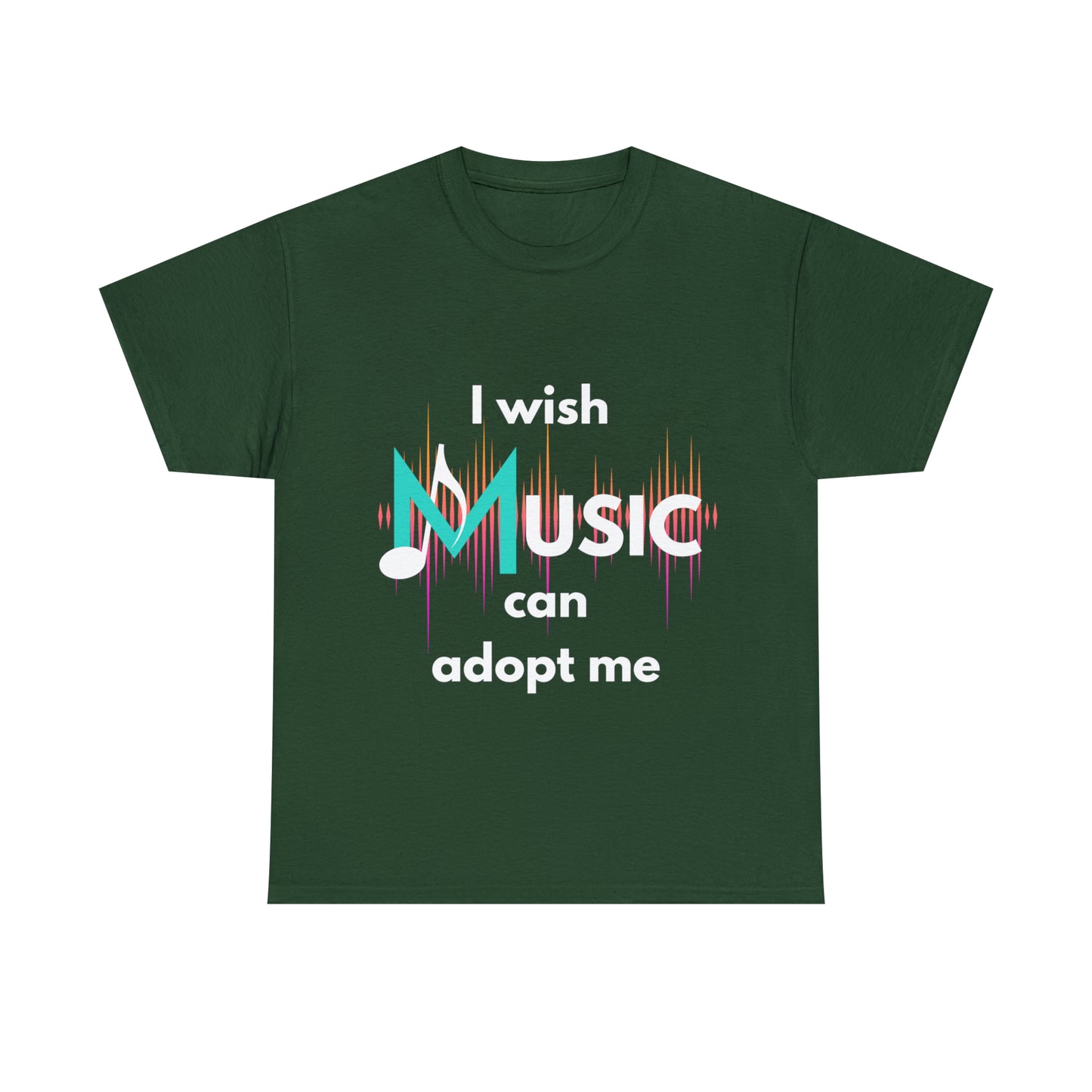 I wish Music Can Adopt Me Unisex Heavy Cotton Tee