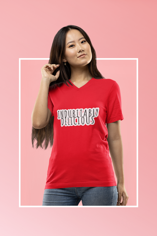 Indubitably Delicious V-Neck Tee