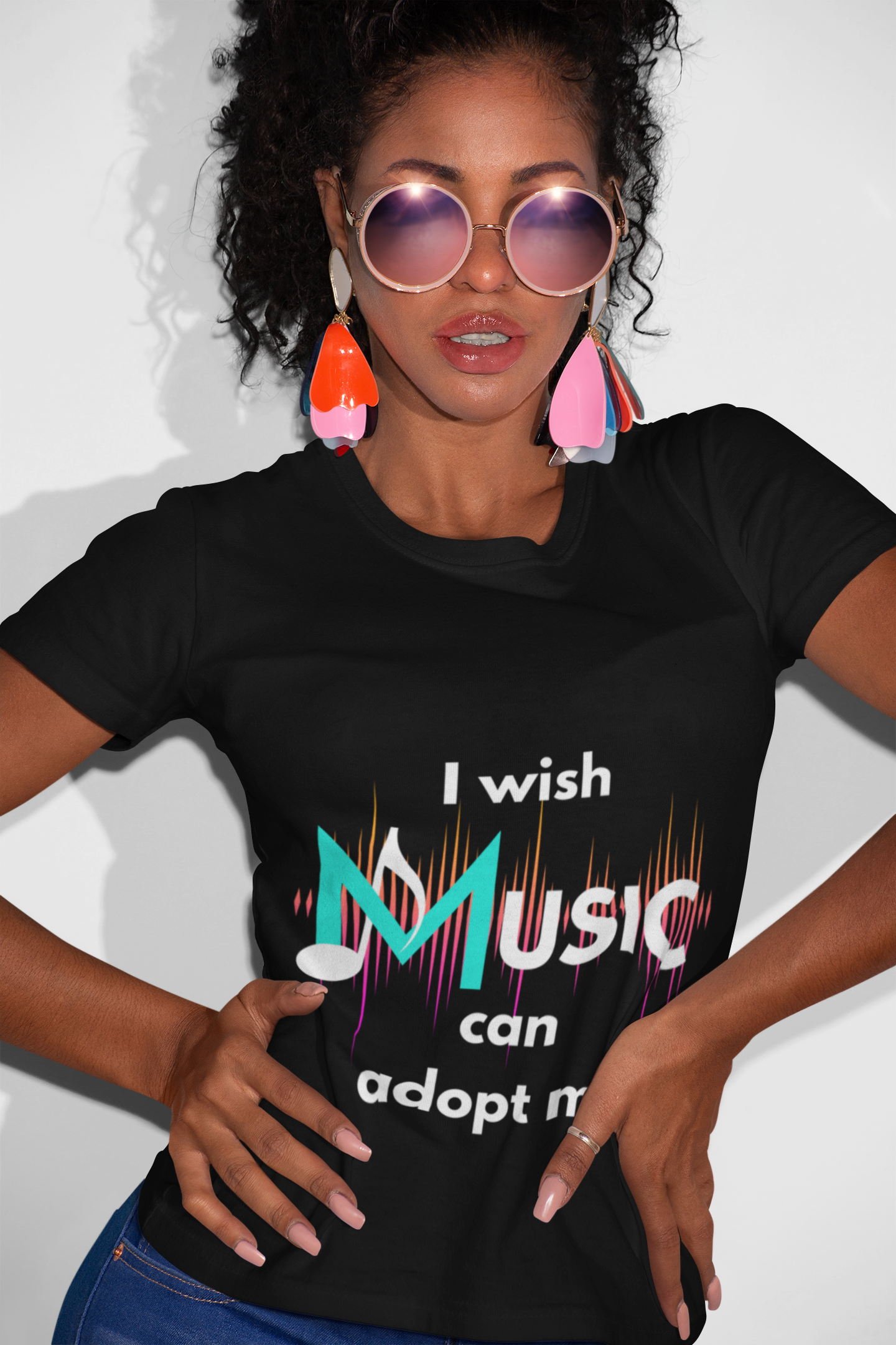 I wish Music Can Adopt Me Unisex Heavy Cotton Tee