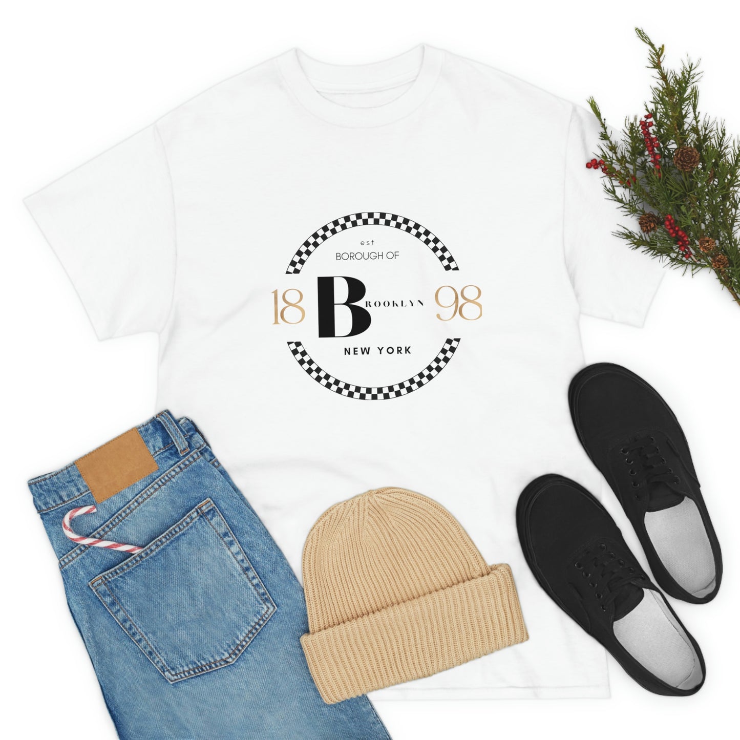 Brooklyn EST 1898 Elegant Unisex Heavy Cotton Tee