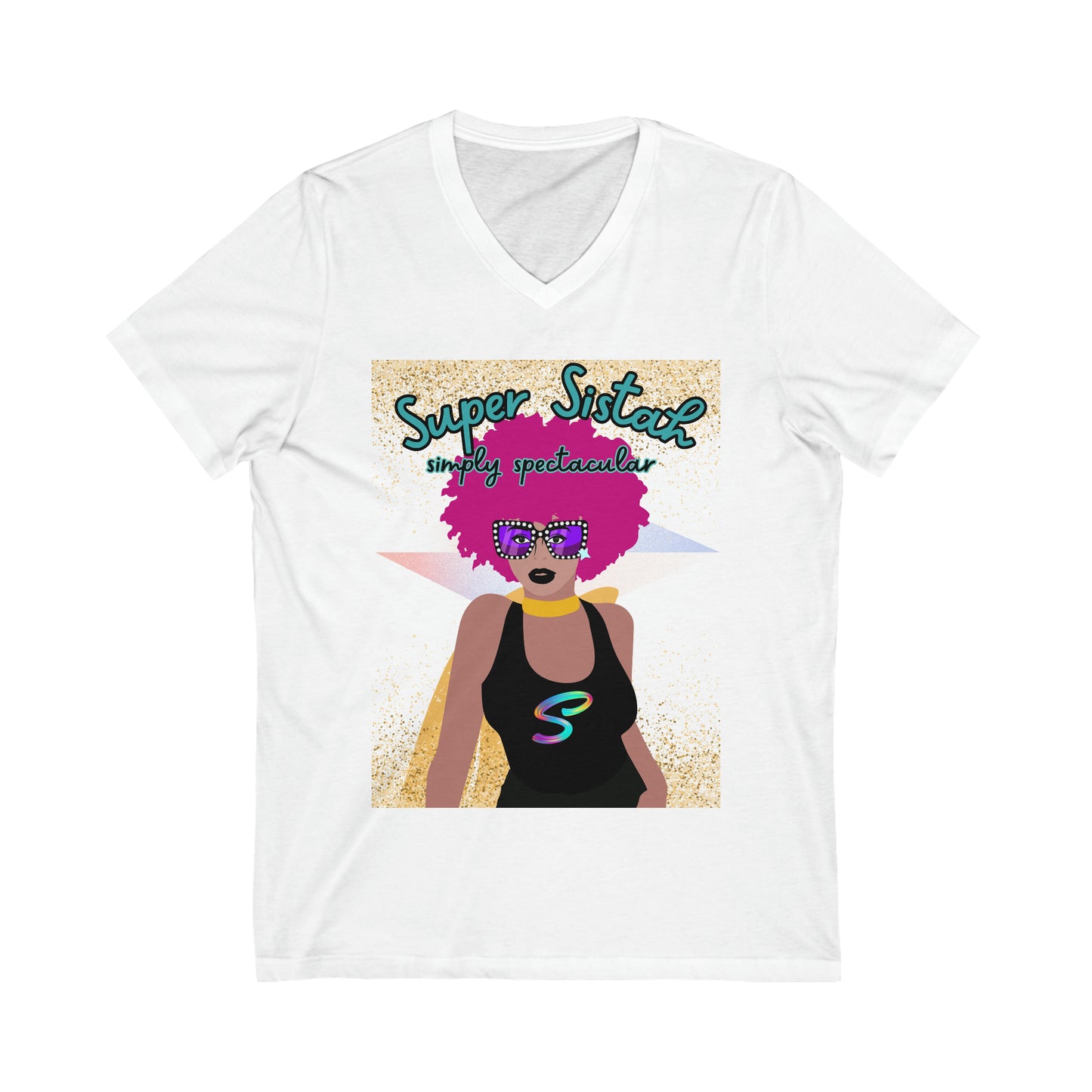 Super Sistah Unisex Jersey Short Sleeve V-Neck Tee