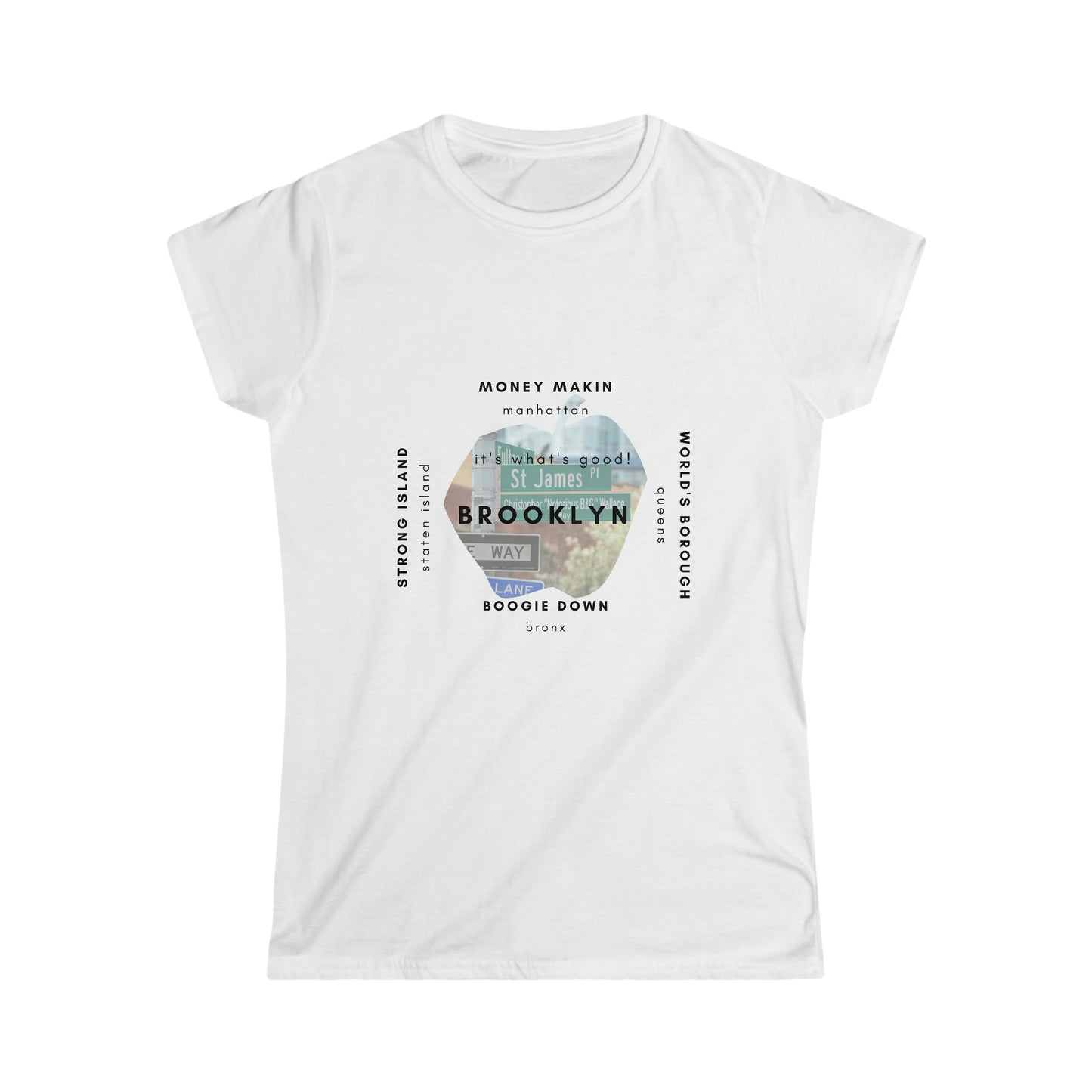 New York Boroughs Shout Out Women's Soft style Tee