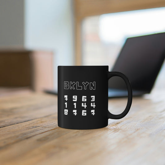 Mug - Brooklyn Area Codes 11oz Black Mug