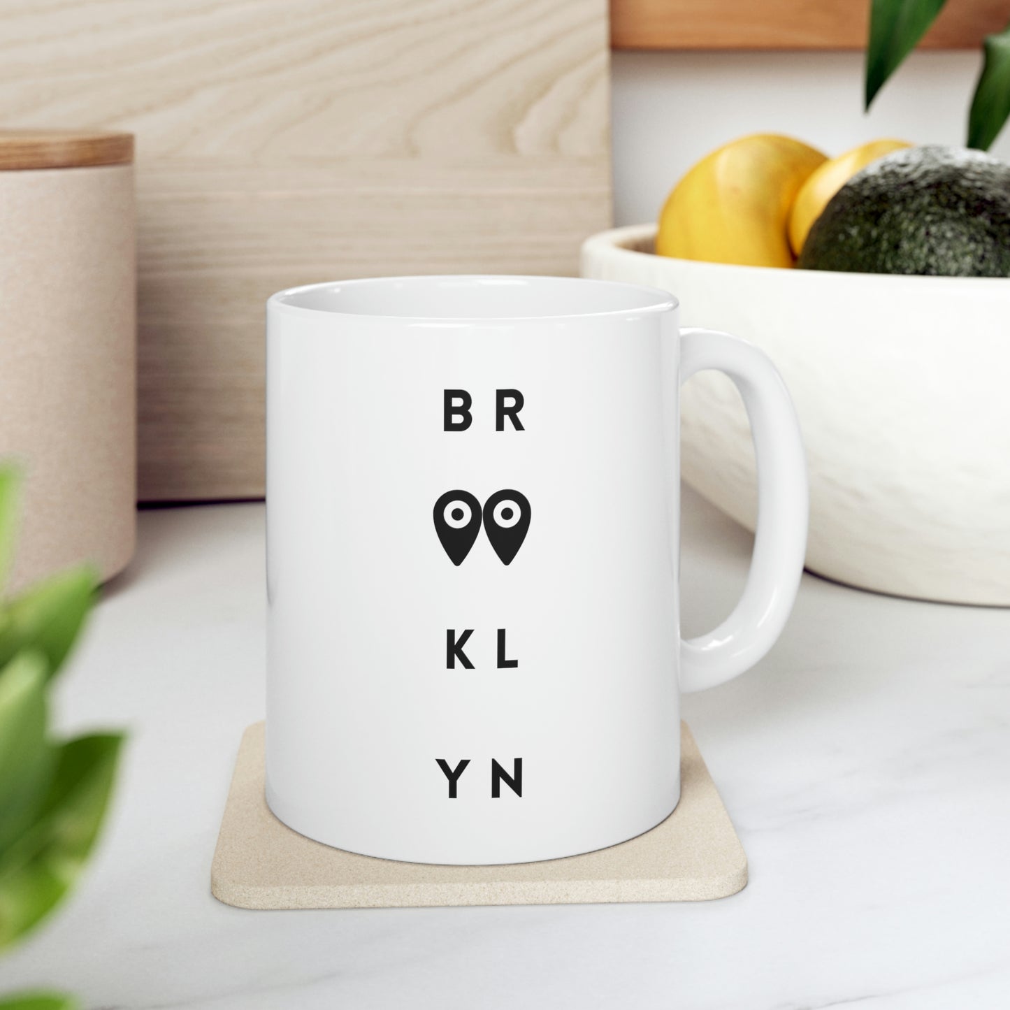 Mug - Brooklyn Navigational Pins Ceramic Mug 11oz