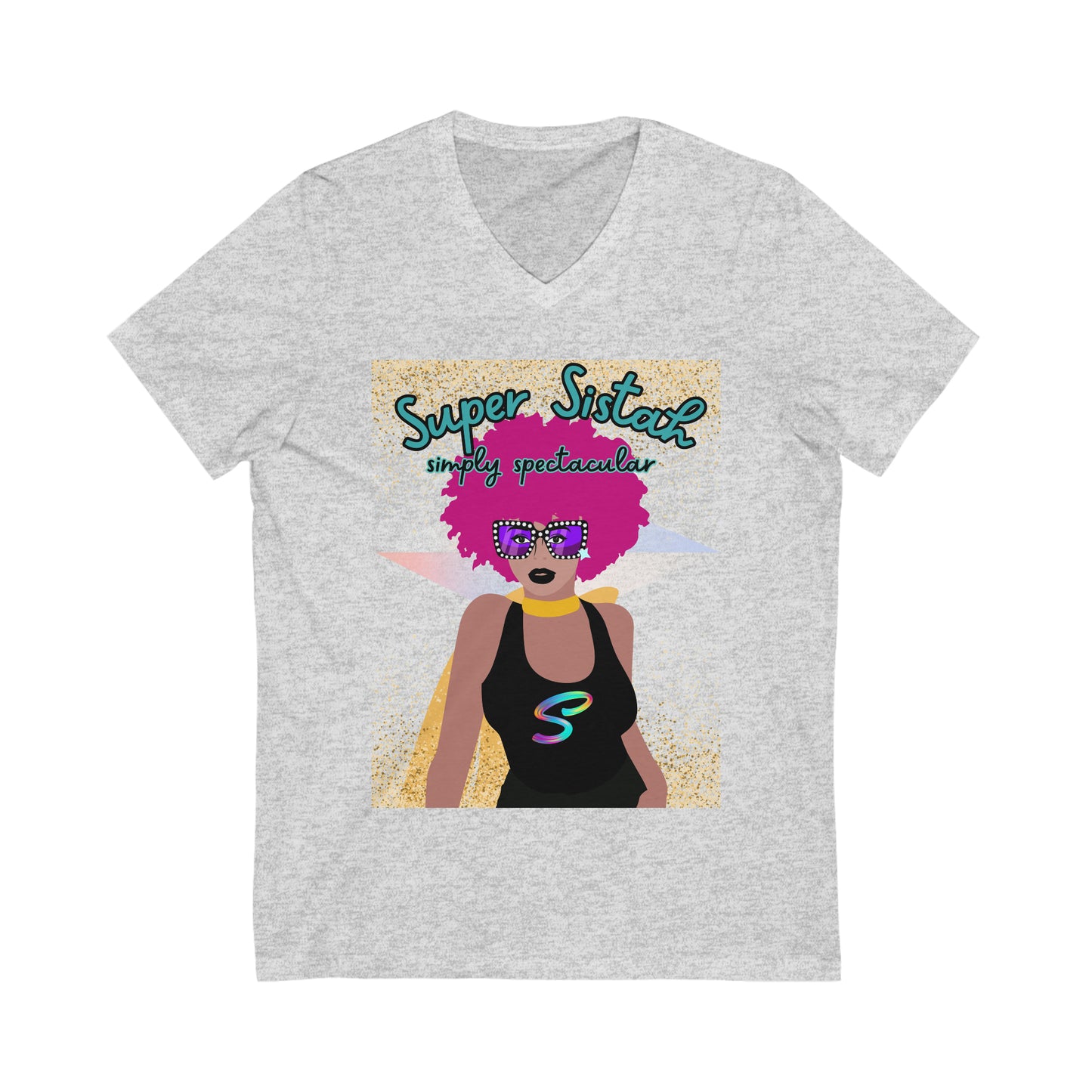 Super Sistah Unisex Jersey Short Sleeve V-Neck Tee