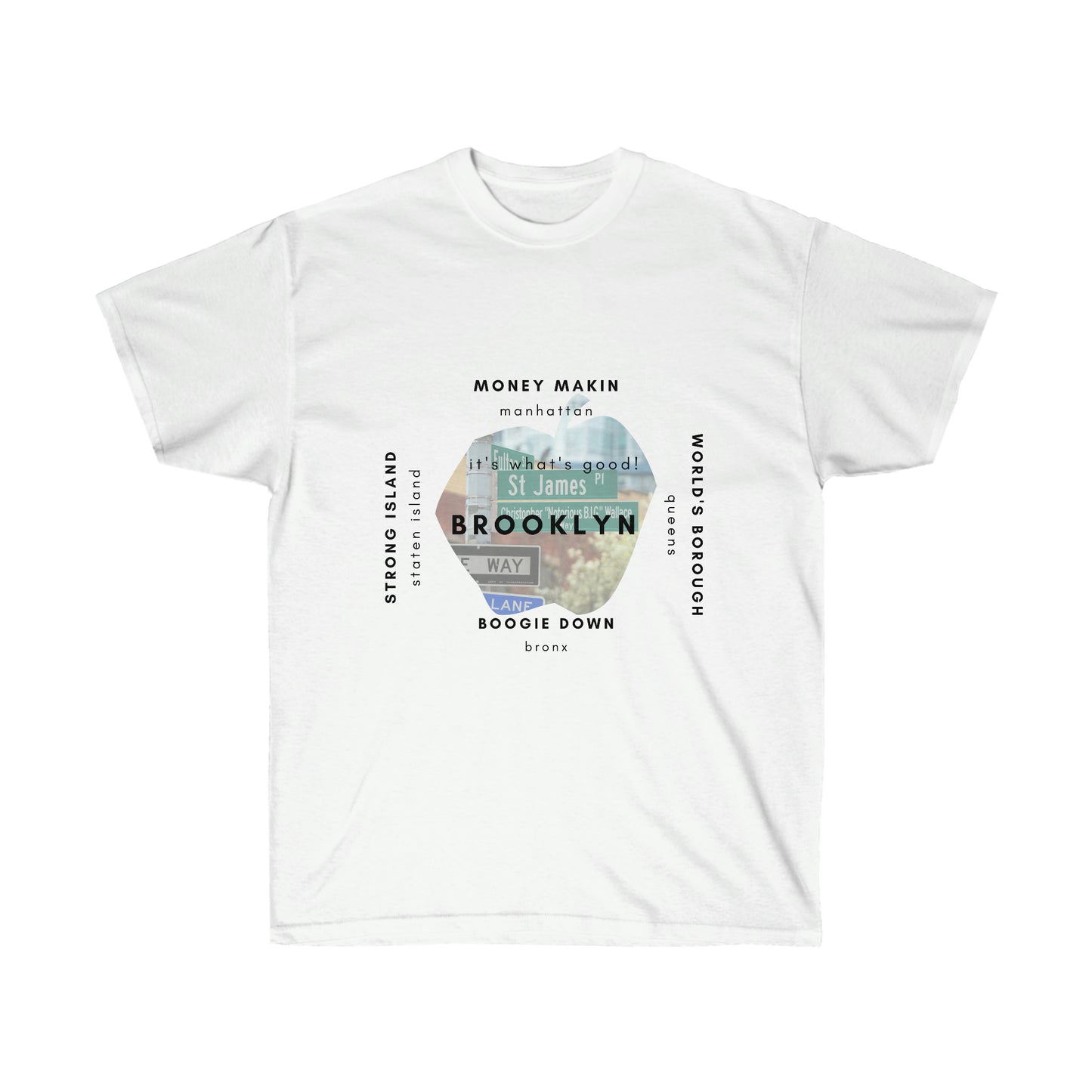 New York Boroughs Shout Out Unisex Ultra Cotton Tee