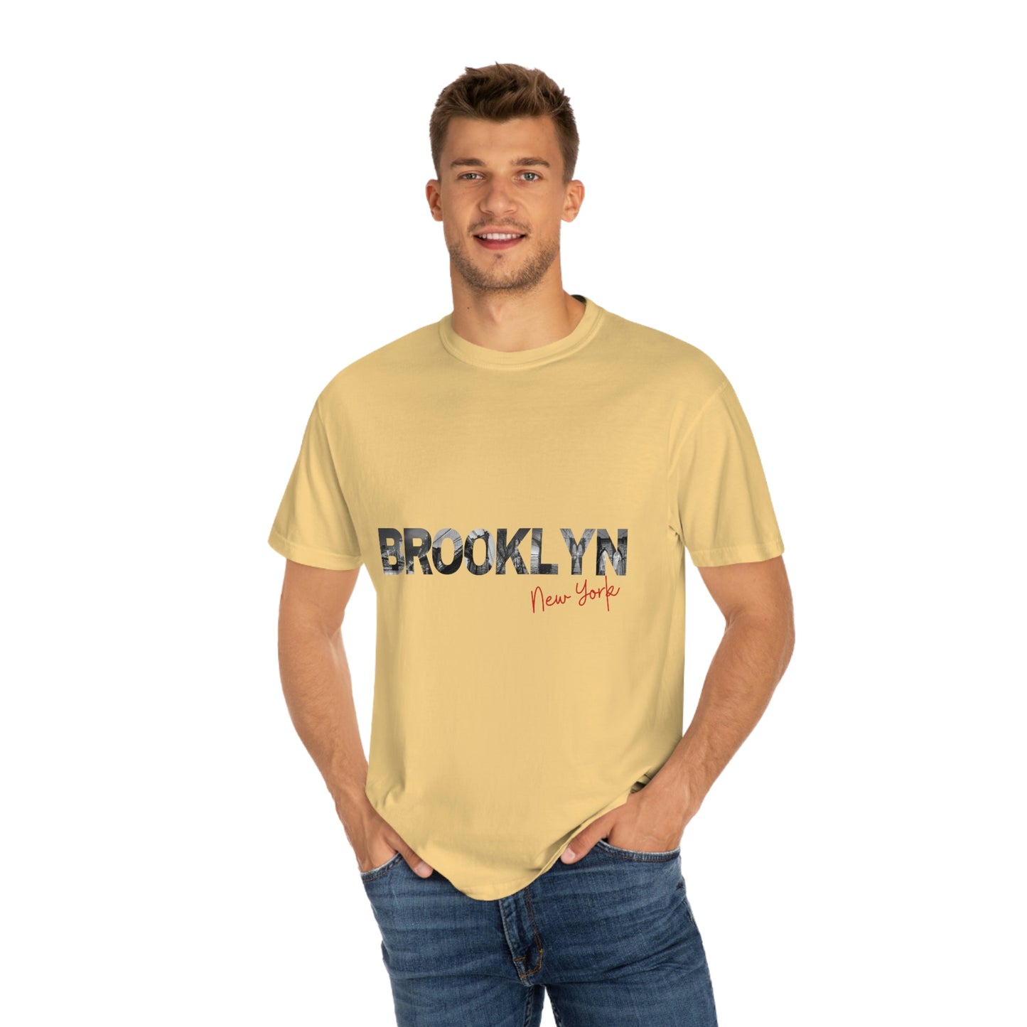 Brooklyn Bridge Frame Unisex Garment-Dyed T-shirt